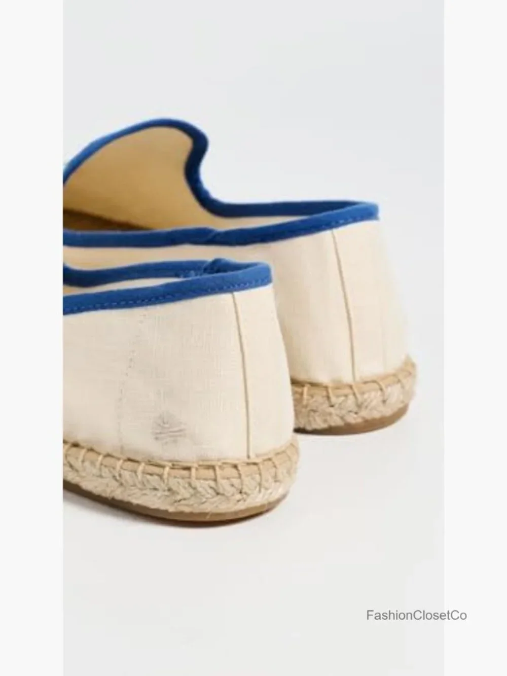 Embroidered Smoking Espadrilles - Cotton Canvas Round Toe Slip-Ons